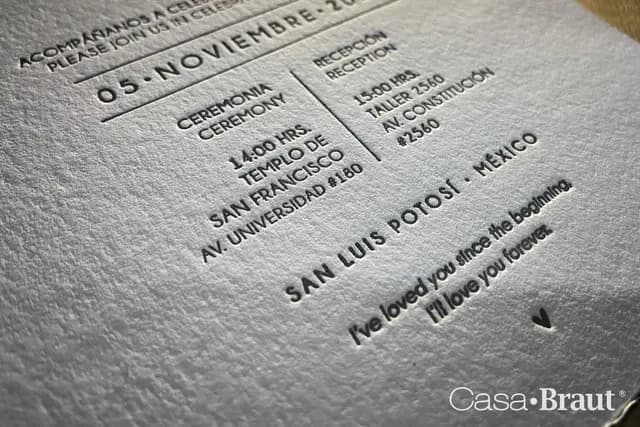Invitaciones — Casa Braut, San Luis Potosí