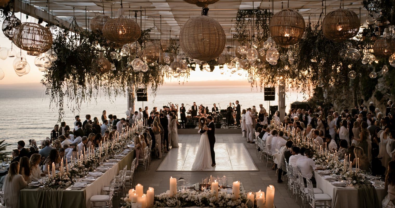 The beach doesn't belong to the hotel: what changes when your wedding faces the sea